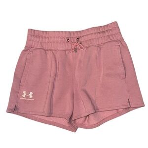 Under Armour Pink Athletic Shorts with Elastic Waistband